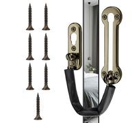 Door Chain with Leather Case Security Lock SUS304 Stainless Steel Extra-Thick Heavy Duty Front Door Restrictor Limiter Safety Guard Chain with Spring for Home Apartment Wooden/UPVC Doors (Bronze)