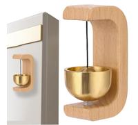 Door Chime for Entrance Wooden, Door Opening Bell Wooden Door Chime for Entrance Brass Bell Decoration Doorbell Lightweight Brass Door Chime for The Metal Door Magnetic Attraction Fit Living Room