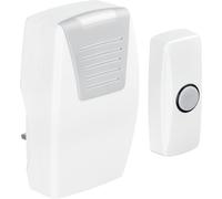 Masterplug Door Bell Chime Kit Doorbell Push 100m Wireless with Plug In Receiver