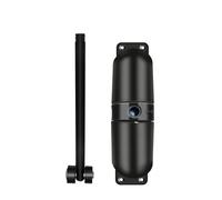 Door Closer 1 Set Black Zinc Alloy Easy Install Automatic Spring Door Closer Generic All Doors Stopper(Black)