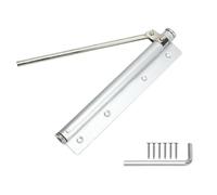 Door Closer Adjustable Door Closers Surface Mounted Automatic Stainless Steel Spring Closing Closer Fire Rated Hardware(Space Silver)
