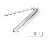 Door Closer Adjustable Door Closers Surface Mounted Automatic Stainless Steel Spring Closing Closer Fire Rated Hardware(Silver)