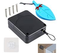 Door Closer Automatic No Drilling Lightweight Interior Doors with Damper and 1.5 m Drawstring / 800 g Pull Force with 1 Door Stopper, Self-Closing for Office Home Room Doors Outdoor Door Front Door