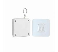 Door Closer Automatic Telescopic Sliding System With Stainless Steel Cable No Drilling Required For Home Commercial Use Left Right Opening Doors Hydraulic Buffer Closing Mechanism 1.2M(White)