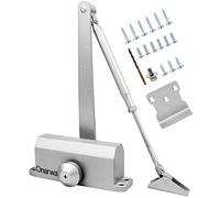 Door Closer/Closure Automatic Size 2 Spring Hydraulic for Residential Home | Adjustable Closing Speed Use for 25~45Kg Weight Door, Aluminum Alloy, Easy to Install, Including Parallel Bracket