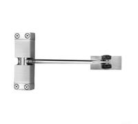 Door Closer Featuring Adjustable Backcheck and Latch Speed for Customized Closing Behavior on Various Door Types (Silver)