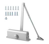 Door Closer HD-168 Automatic Adjustable Hydraulic Size 3 Residential and Light Commercial Use for Door Weights 77~175 Lbs,180º Maximum Easy Install