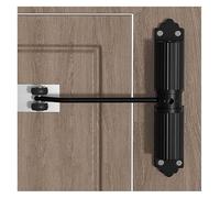 Door Closer， Heavy Duty Gate Closer for Interior Exterior, Spring Loaded Overhead Fir Door(Black)