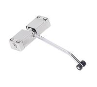 Door Closer, Self Closing Door Hinges Door Slam Preventer Automatic Spring Door Closer, Casted Aluminum Door Closer, Mute Door Closing Hardware with Thickened Arm Rod for Wooden