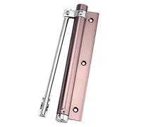 Door Closer, Single Spring Strength Adjustable Surface Mounted Stainless Steel Door Self-Closing Hinge Closers(Rose Gold)