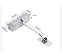 Door Closer Stainless Steel Automatic Spring Door Closer Door Closing Device Can Adjust The Door Closing Device Furniture Door Hardware Door Closers(Silver)