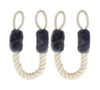 Door Cord Clamp Protection, Pack of 2 Door Stoppers Latch Clamp Protection Rope Door Slam Stopper for Doors Children and Pet Finger Protection, Blue