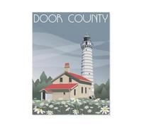 Door County Vintage Travel Poster，Jigsaw Puzzles 1500 Pieces for Adults, Classic Puzzle Kids Puzzle Challenging and Difficult Puzzles for Adults and Teens（57x87CM）-BJ93