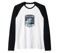 Door County Wisconsin Lighthouse Nature Scenic Travel Raglan Baseball Tee