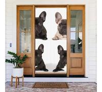Door Cover Decorations, French Bulldog Door Banner Backdrop Seasonal Porch Door Sign Photo Background Party Decor for Indoor Outdoor Garden Hanging Banner 35.4 X 72.8 Inch