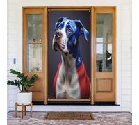 Door Covers Decorations - Spring Summer Classic Staffordshire Print No.9 Door Banners for Front, Winter Fall Sign Cover Banner Hanging Backdrop for Outdoor Indoor Eve Wall Decor Supplies 6x3 Ft