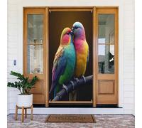 Door Covers Decorations - Spring Summer Colorful Bird Print No.242 Door Banners for Front, Winter Fall Sign Cover Banner Hanging Backdrop for Outdoor Indoor Eve Wall Decor Supplies 6x3 Ft