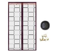 Door Curtain - 210cm Self Adhesive Thermal Screen, Windproof Cold Protection Panel, Easy Install No Drill Screen | Magnetic Draft Stopper For Kitchen Bedroom Living Room Balcony Garage Sliding Door Se