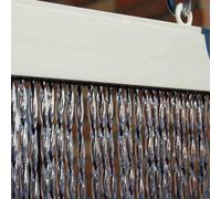 Door Curtain " Albi 1 90 X 210 CM Transparent/Black CASA Insect Can Be Shortened