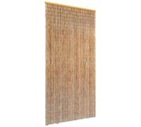 Door Curtain Bamboo Brown 90x220 cm Natural Bamboo Beaded Insect Screen Privacy