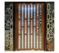 Door Curtain Folding Door, PVC Concertina Door with Acrylic Glass, 180cm Height, Multiple Sizes, Made to Measure(130X180CM)