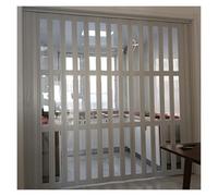Door Curtain Folding Door, PVC Concertina Folding Door 190cm Tall Multiple Sizes Room Divider with Hardware Track Kit(120X190CM)