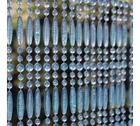 Door Curtain " Fréjus 3 100x230cm Light Blue Insect Fly Protection Entrance