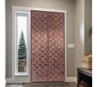Door Curtain Magnetic Thermal Insulated, Door Insulation Curtain, Privacy Curtains Doorway Curtain for Balconies, Bedrooms, Entrance Doors, Air-Conditioned Rooms, Patio Doors, 1 x 2.1m, Coffee
