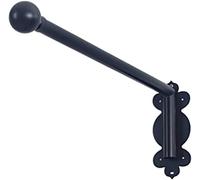 Door Curtain Rail Swing Arm for Front Door, Swing Arm Curtain Rod with Finials, Portiere Rod for Side Panels Window Curtain Display Stand Drapery Arm Front Door Curtain Rail