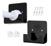 Door Curtain Rod, Adhesive Shower Curtains with Screw - Rail Door Curtains for Wall Shower | No Process and Progress in CuřINT ROD HOLDÉR Invisible Retainer for Lavardria