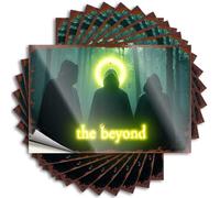 Door Decor Laptop Decal | Enigmatic Figures in The Mystical Forest: The Beyond Cats Durable Vinyl Sticker Easy Apply for Autumn(8X12CM)