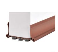 Door Draft Excluder 96cm PVC Felt Soundproof(Brown)