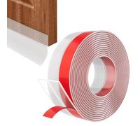 Door Draft Excluder Strip, 510Inch/15m Self Adhesive Rubber Under Door Seal Strip for Gaps of House, Glass Shower, Weatherproof Soundproof Insect Proof(Clear-35mm)