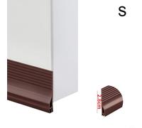 Door Draft Excluder Strip for Internal Doors - 100 cm TPE Weather Stripping Seal Tape, 2.8-4.5 cm Width, 0-30 mm Coverage, Noise Reduc(S Brown)