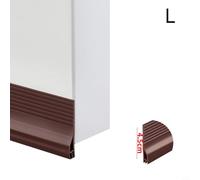 Door Draft Excluder Strip for Internal Doors - 100 cm TPE Weather Stripping Seal Tape, 2.8-4.5 cm Width, 0-30 mm Coverage, Noise Reduc(L Brown)