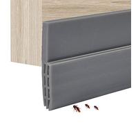 Door Draft Excluder Strip, Self-Adhesive Bottom Seal, 100cm Weatherproof Under Door Sweep (Gray)