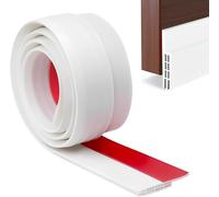 Door Draft Excluder Strip, Self Adhesive Draft Excluder Tape for Noise Proof and Energy Saving, Door Bottom Seal Strip to Prevent Bugs Coming, 39" Length x 2" Width(1M White)