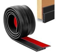 Door Draft Excluder Strip, Self Adhesive Draft Excluder Tape for Noise Proof and Energy Saving, Door Bottom Seal Strip to Prevent Bugs Coming, 39" Length x 2" Width(1M Black)