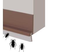 Door Draft Excluder Strip, Self Adhesive Draft Excluder Tape for Noise Proof and Energy Saving, Door Bottom Seal Strip to Prevent Bugs Coming (Brown, for door gaps from 0 to 28 mm)