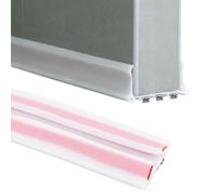 Door Draft Excluder Strip, White Door Seal Draught Excluder, Self-Adhesive Door Bottom Seal Draught Excluder, Door Soundproofing, Door Gap Filler for 4-5.5cm Thick Doors -1m