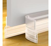 Door Draft Stopper, Door Sweep for Bottom of Door, Weather Stripping Door Seal, Under Door Gap Filler, Under Door Draft Blocker Soundproof/Insulator, Door stoppers (Transparent, 39‘’)