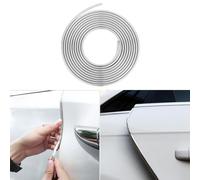 Door Edge Protector,Rubber U-shaped Groove Edge Protector,Rubber Edge Decorative Seal Protector,1/16.4" U Channel Edge Protector,Suitable For Most Cars(Silver/16.4FT/5M)