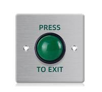 Door Exit Push Button Release Switch Opener Stainless Steel Panel for Access Control System Entry Open