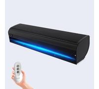 Door Fan Air Curtain 36 Inch Air Curtains for Doors Commercial Fly Fan Door with 2 Speed & Wind Direction Adjustable with Remote Control All-metal Body(Black,90 * 48.7 * 18.5cm)