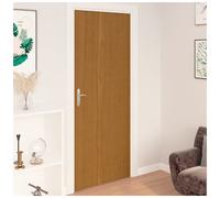 Door Film PVC Light Oak 2x210x90cm Self-Adhesive Wood-Look Opaque 2pcs for Doors