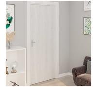Door Film White Wood PVC 2x210x90cm Self-Adhesive Opaque Ahorn Rustic Grain 2pcs