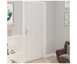 Door Film White Wood PVC 2x210x90cm Self-Adhesive Opaque Ahorn Rustic Grain 2pcs