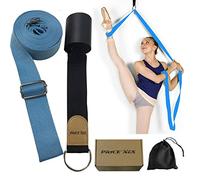 Door Flexibility & Yoga Stretching Leg Strap, 11 Loops Hamstring Stretcher Belt Resistance Exercise Band, Foot Back Stretch Assist Great for Ballet Cheer Dance Gym Pilates Physical Therapy