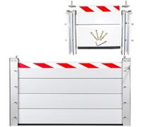 Door Flood Defence Barriers 59 69 79 89 99 109 119 129 139 149cm Flood Gate Mobile Metal Flood Protection Water Deflector for Garage Retail Basement Front Door Driveway(149 * 80cm)