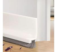Door Floor Seal, Door Seal, Door Seal Bottom, Draught Excluder, Self-Adhesive Door Seal, Draught Excluder Front Door, Draught Excluder & Door Seals with Brush, 100 mm (White, 100 ml)